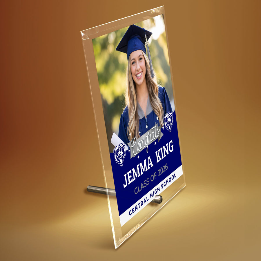 Central High School Glass Plaque Design 6