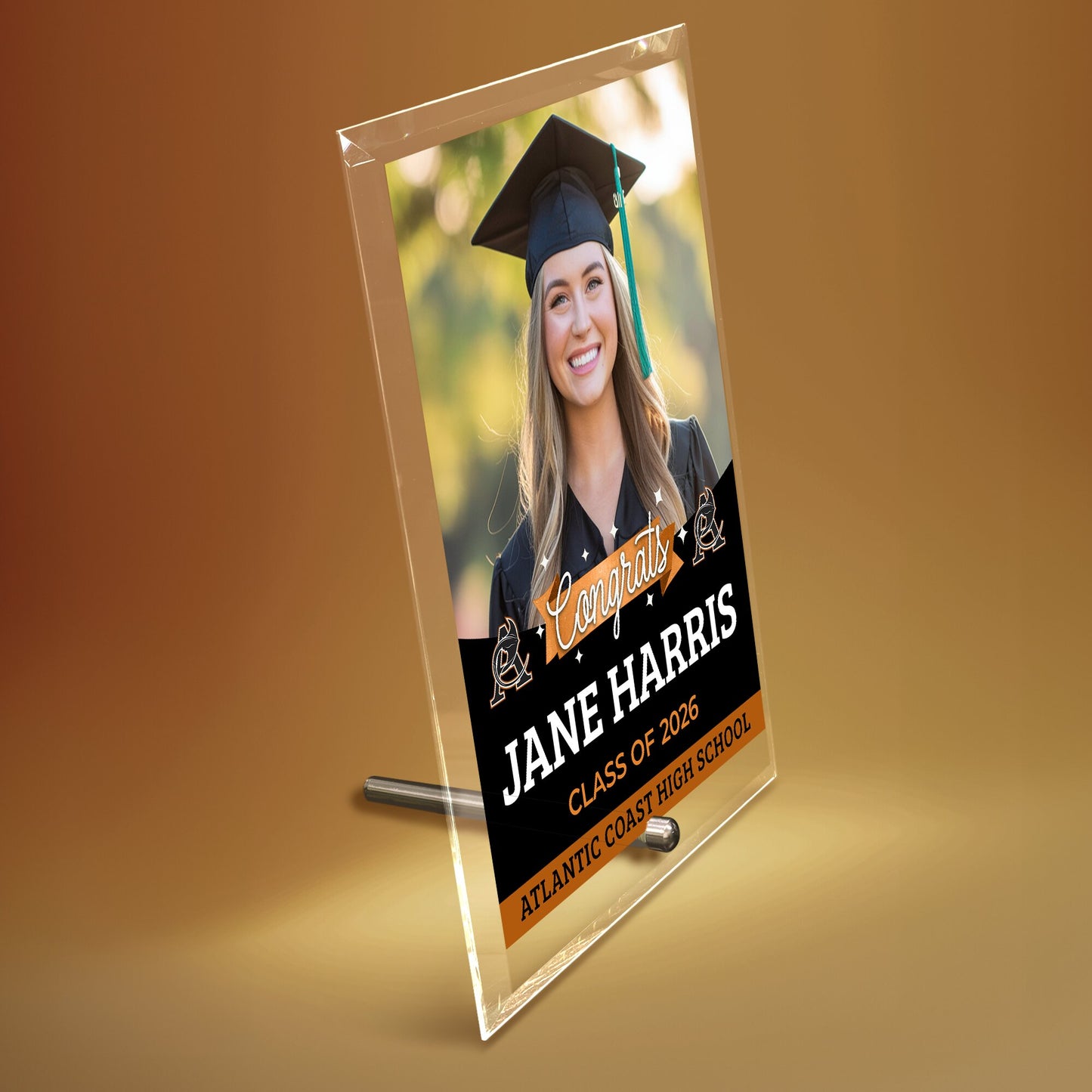 Atlantic Coast High School Glass Plaque Design 6