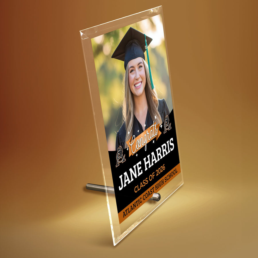 Atlantic Coast High School Glass Plaque Design 6