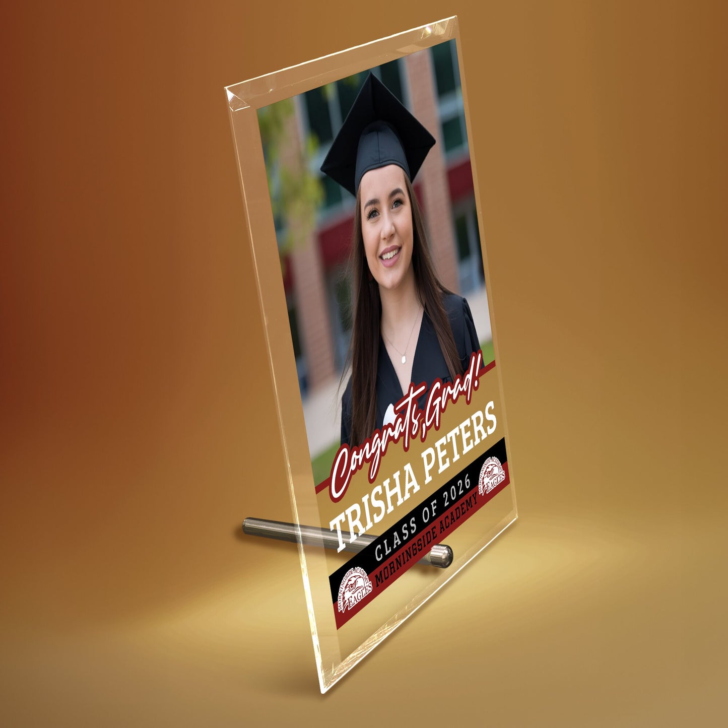 Morningside Academy Glass Plaque Design 2