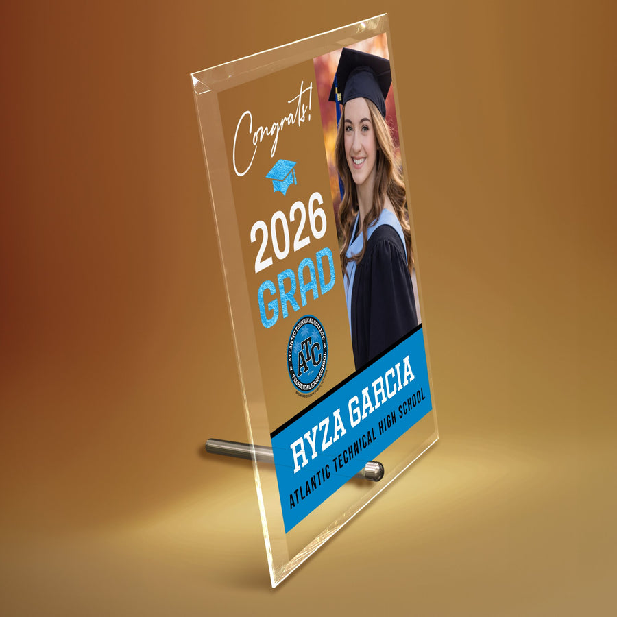 Atlantic Technical High School Glass Plaque Design 4