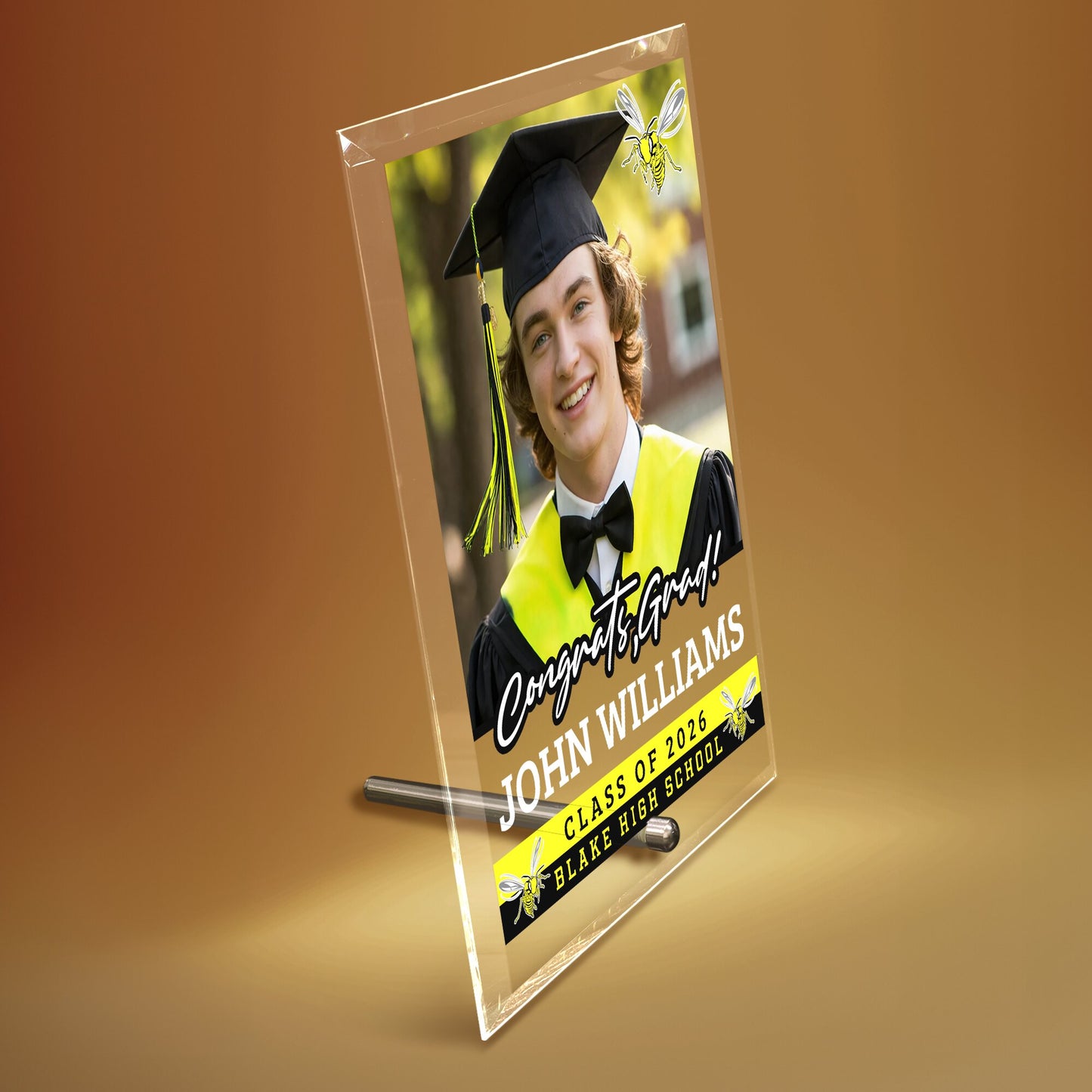 Blake High School Glass Plaque Design 2
