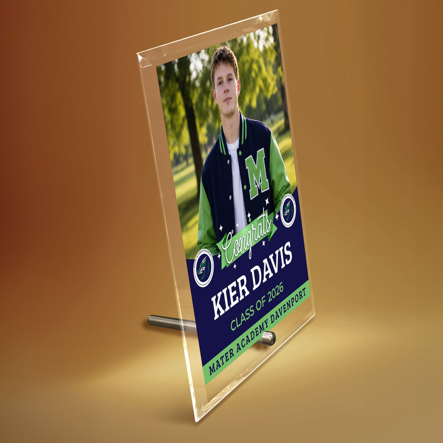 Mater Academy Davenport Glass Plaque Design 6