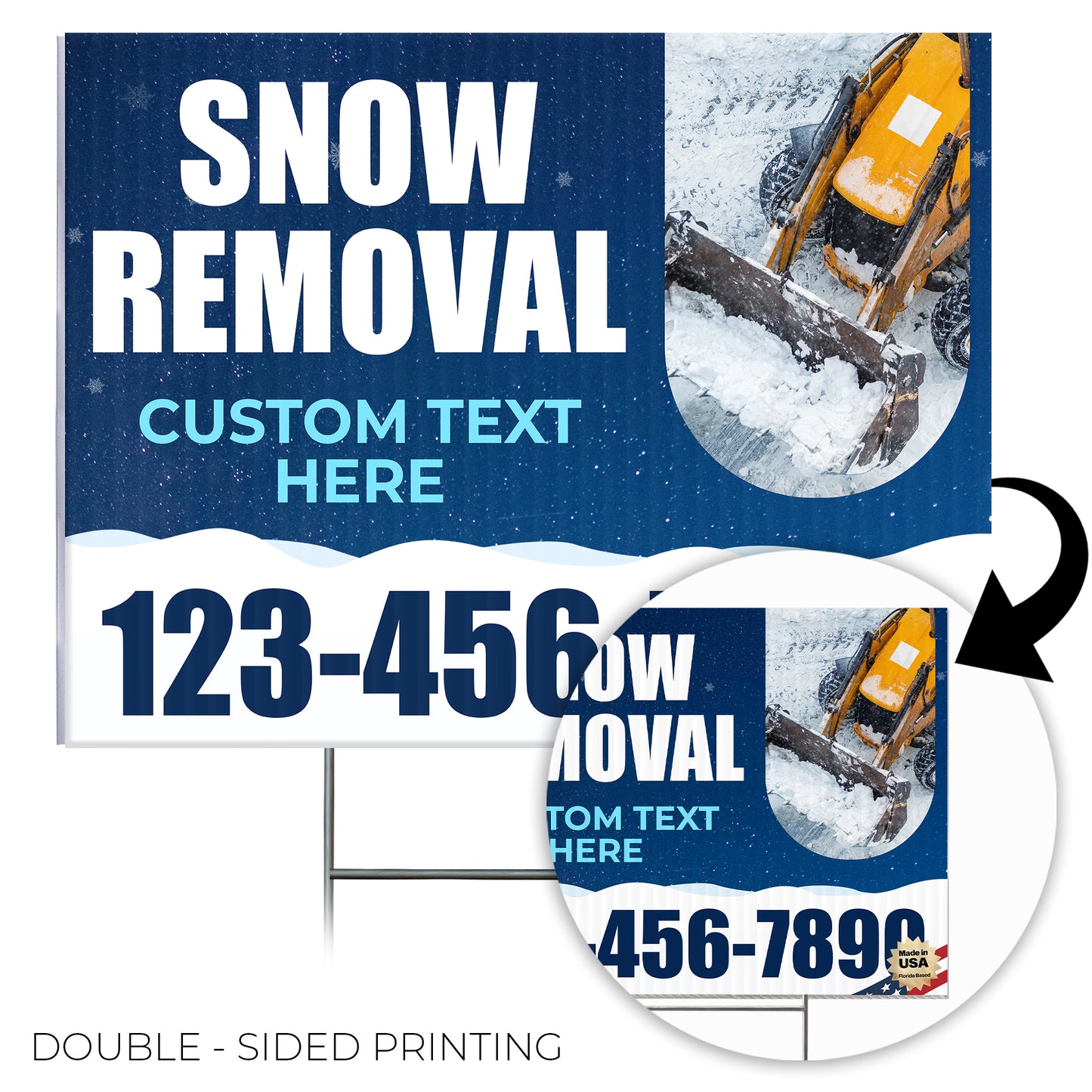 Snow Removal Yard Sign Design 4