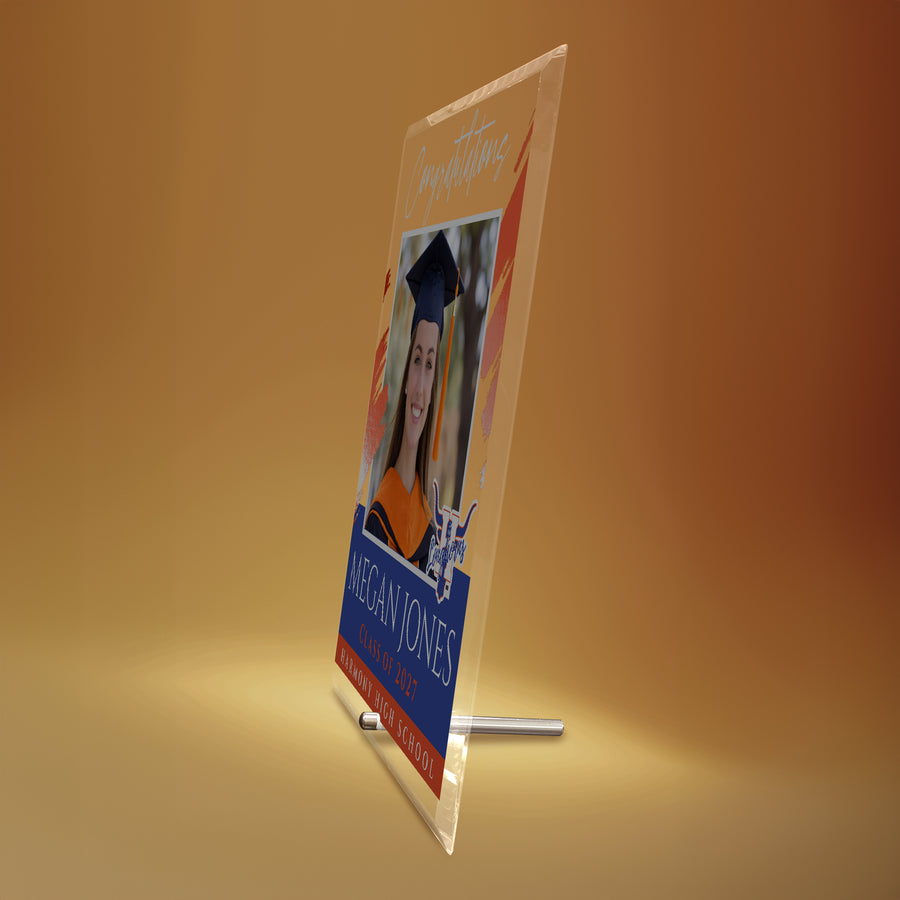 Harmony High School Glass Plaque Design 5