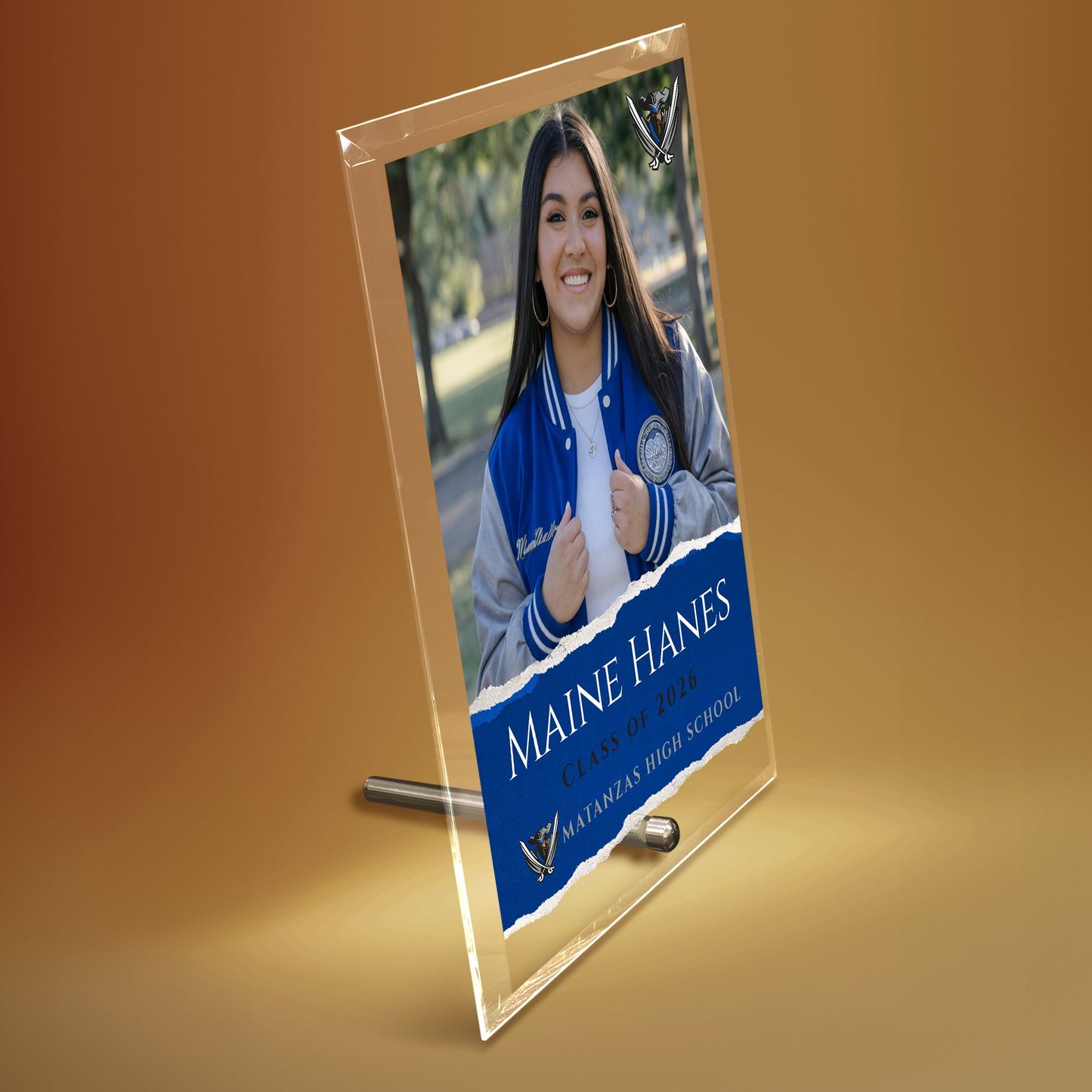 Matanzas High School Glass Plaque Design 3