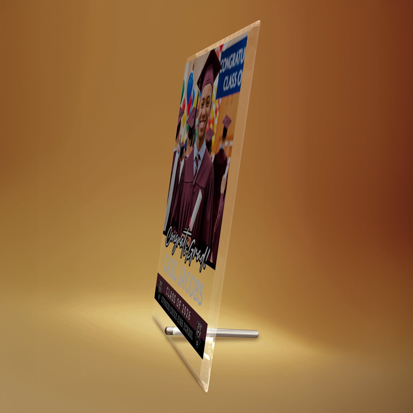 Cypress Creek High School Glass Plaque Design 2