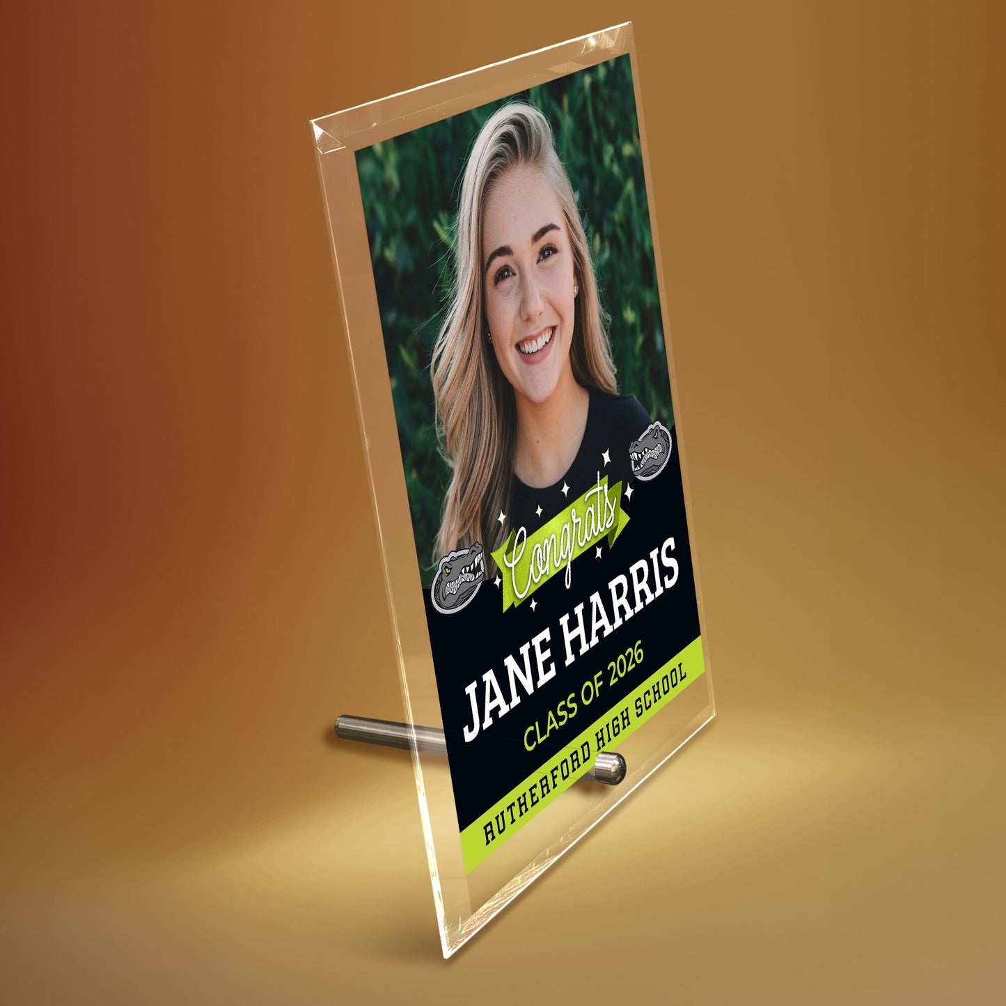 Everglades High School Glass Plaque Design 6