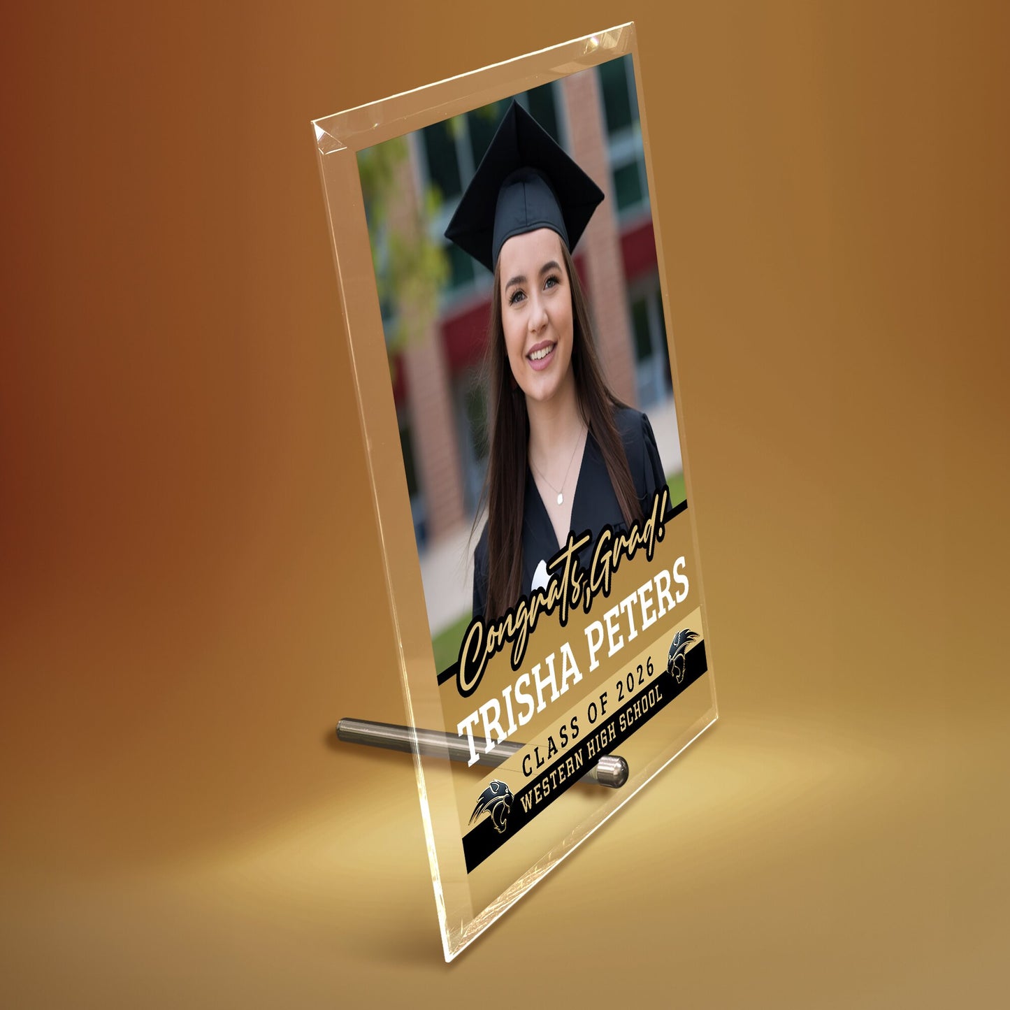 Western High School Glass Plaque Design 2