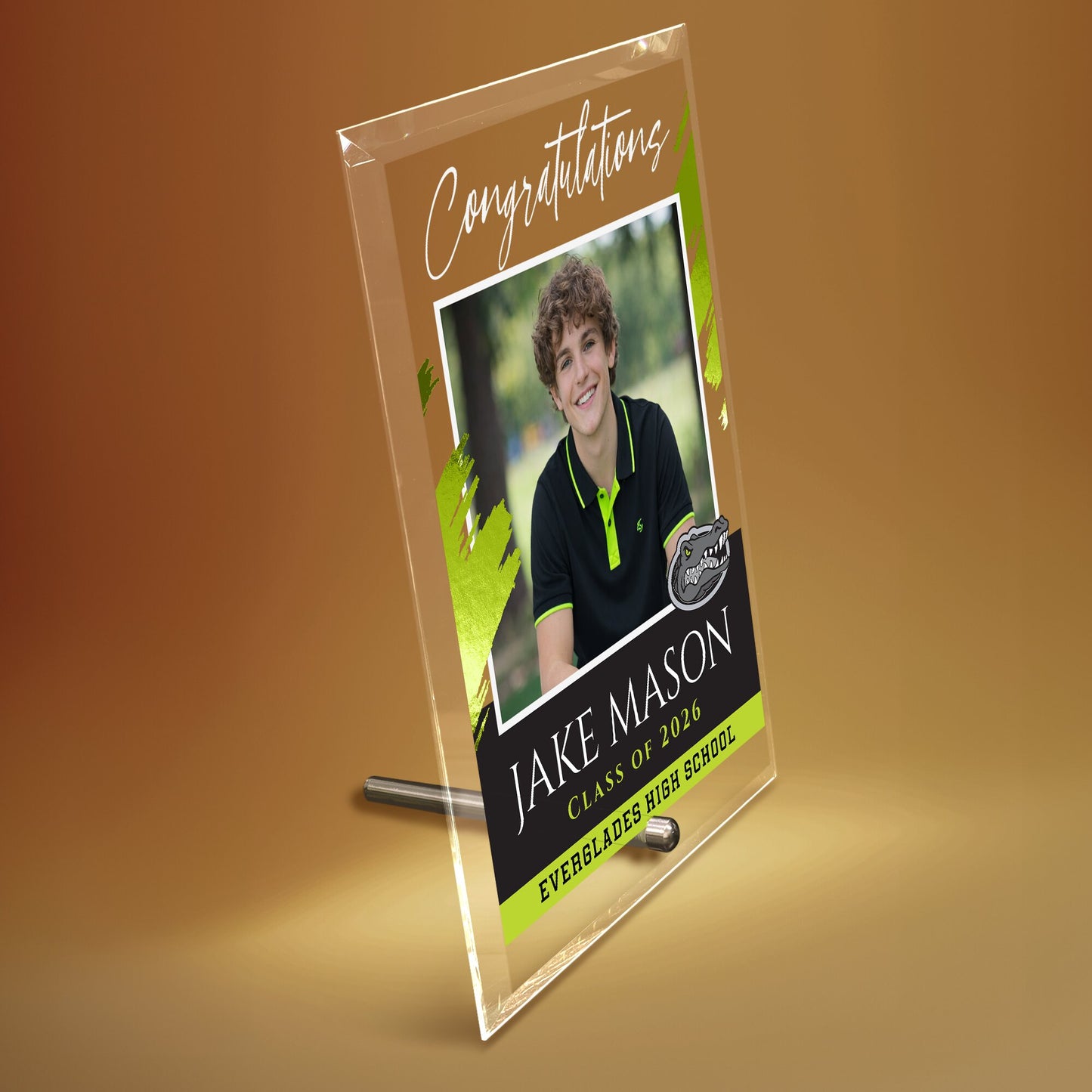Everglades High School Glass Plaque Design 5