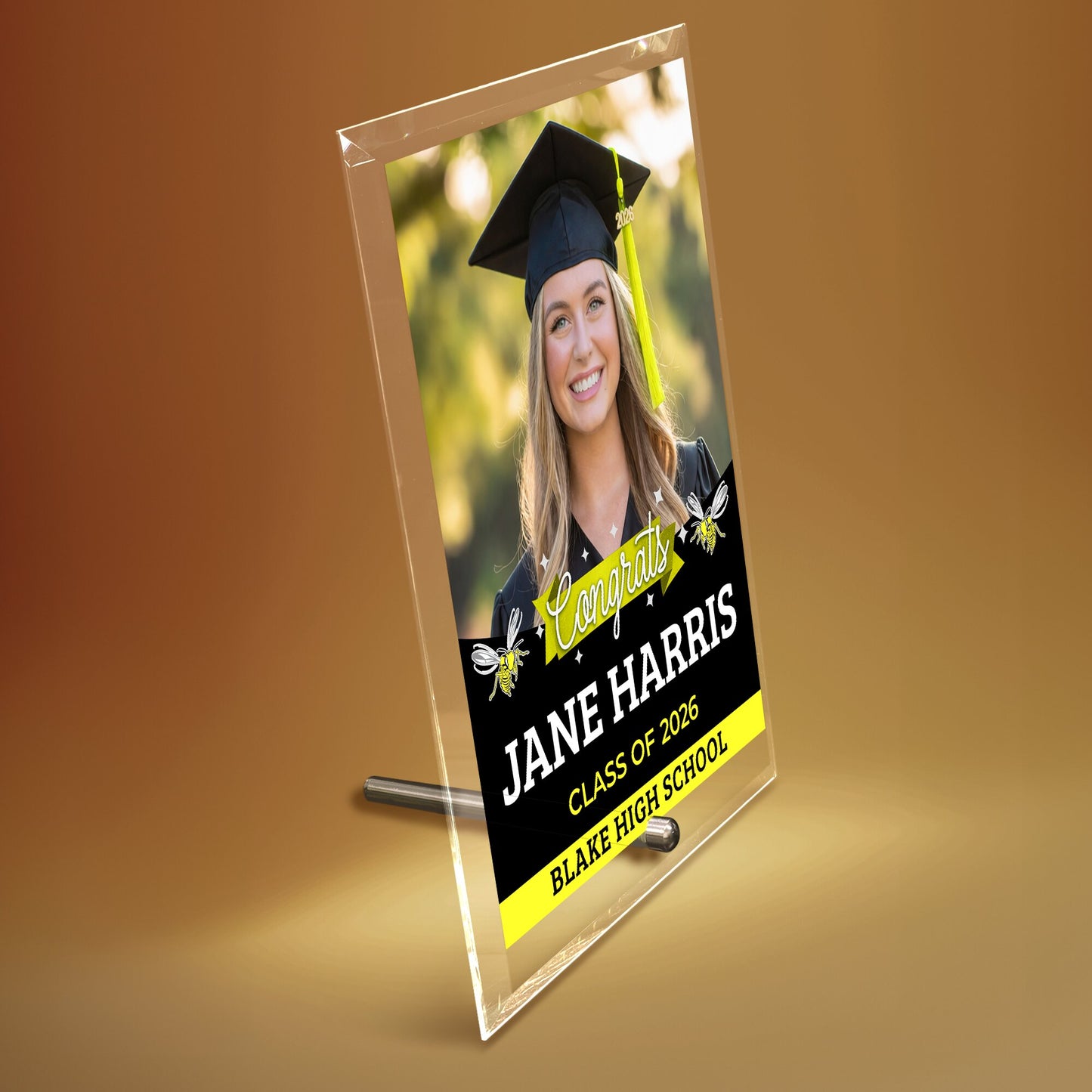 Blake High School Glass Plaque Design 6