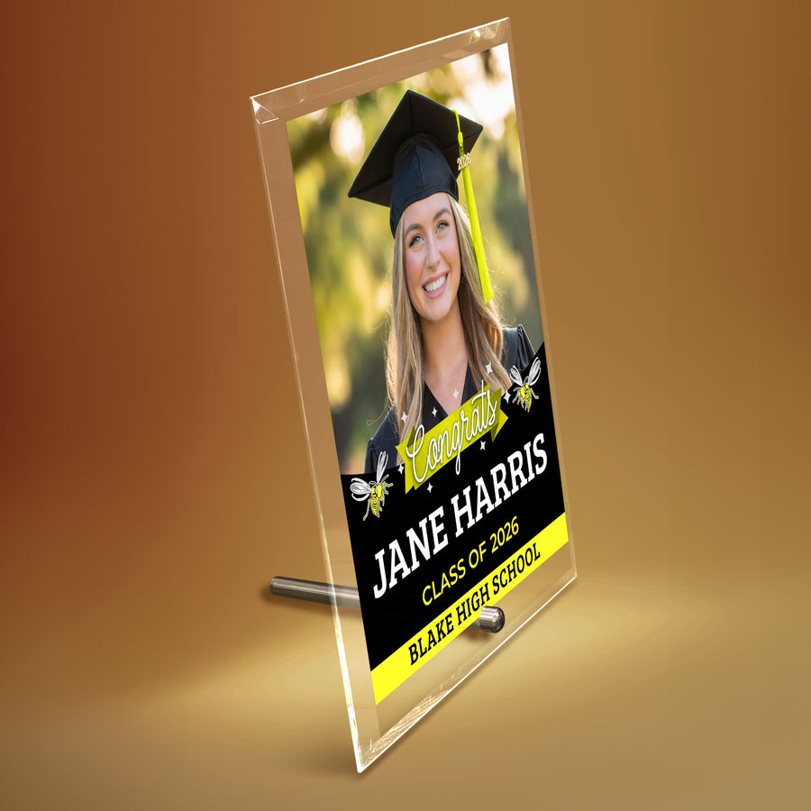 Blake High School Glass Plaque Design 6
