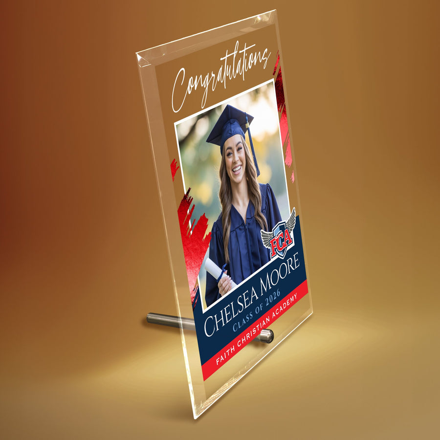 Faith Christian Academy Glass Plaque Design 5