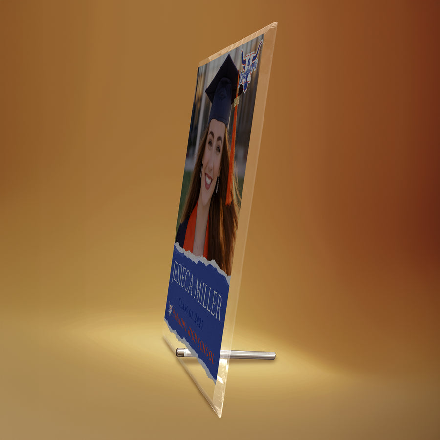 Harmony High School Glass Plaque Design 3