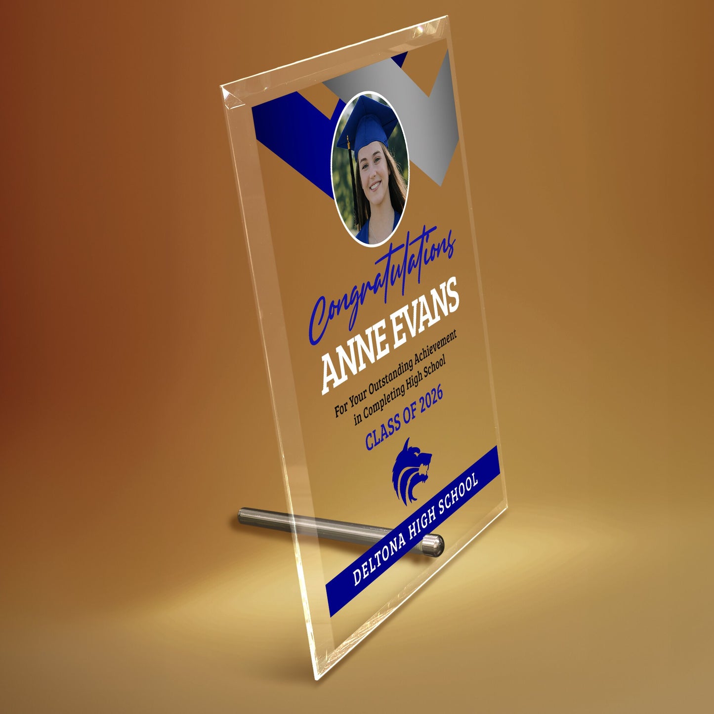 Deltona High School Glass Plaque Design 1