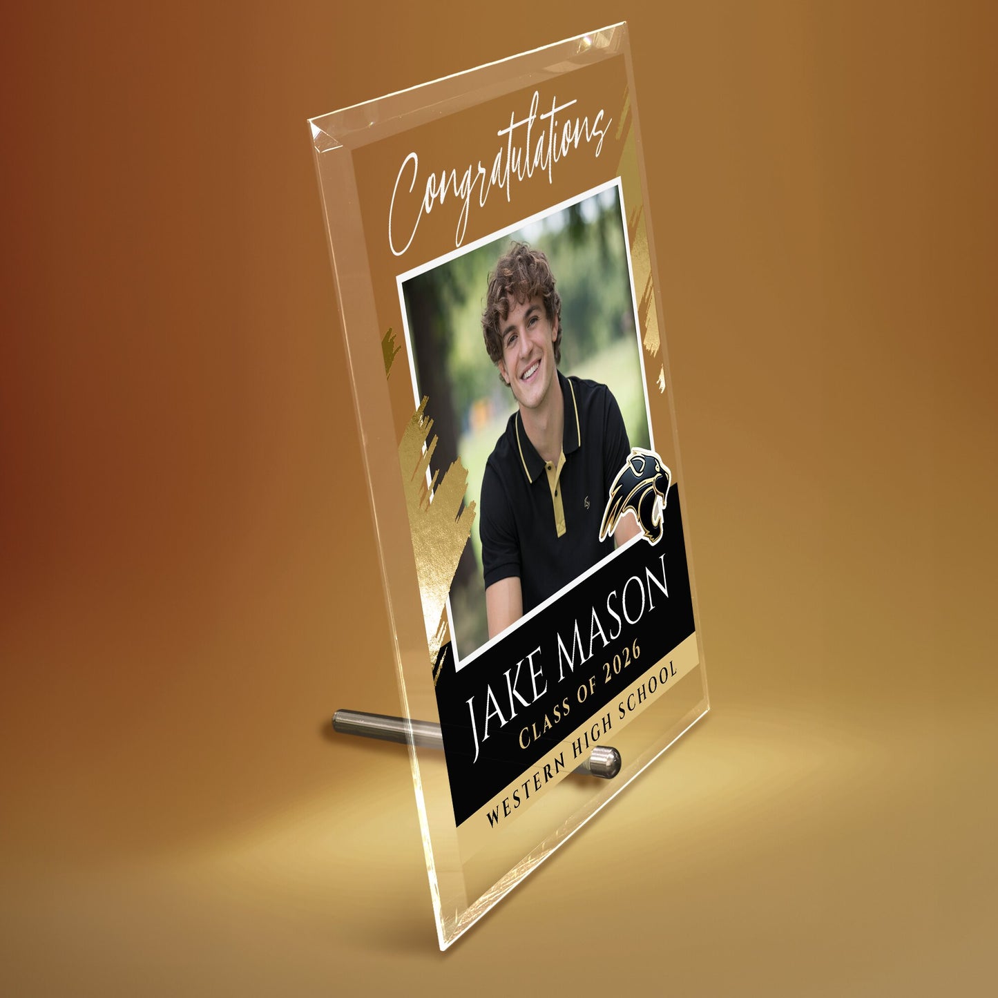 Western High School Glass Plaque Design 5