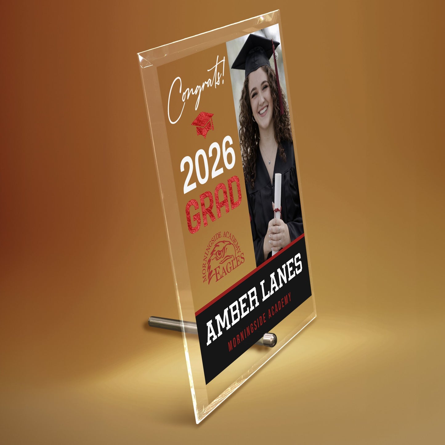 Morningside Academy Glass Plaque Design 4