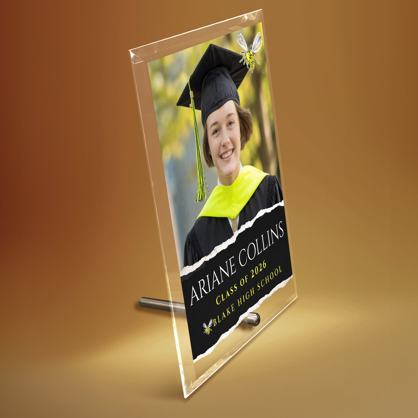 Blake High School Glass Plaque Design 3