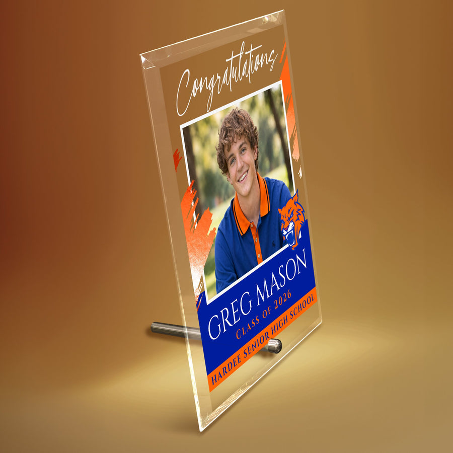 Hardee Senior High School Glass Plaque Design 5