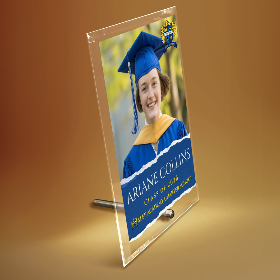 Alee Academy Charter School Glass Plaque Design 3