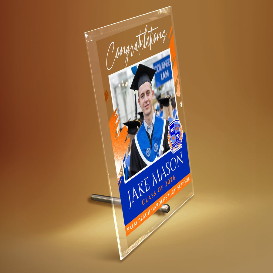 Palm Beach Gardens High School Glass Plaque Design 5
