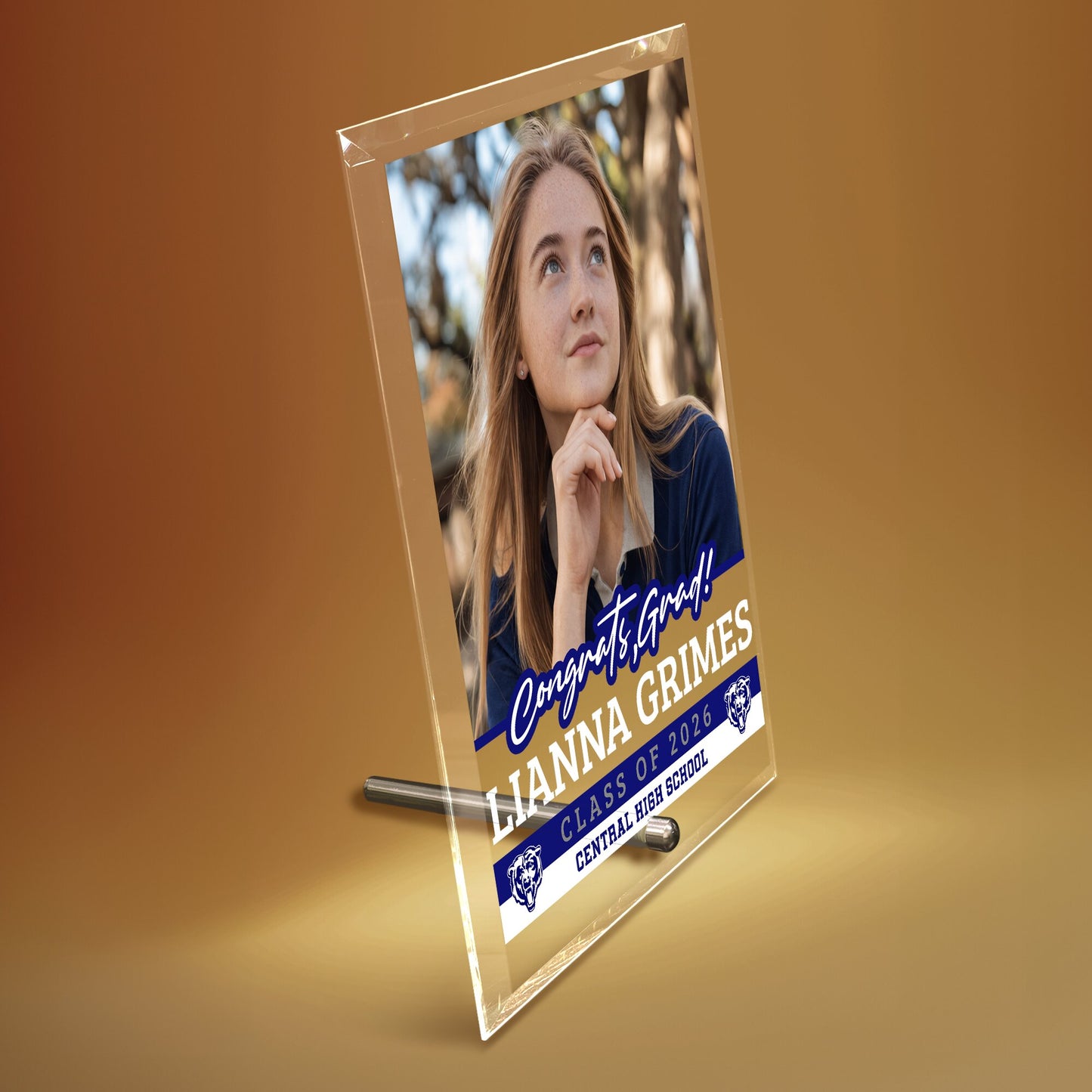 Central High School Glass Plaque Design 2