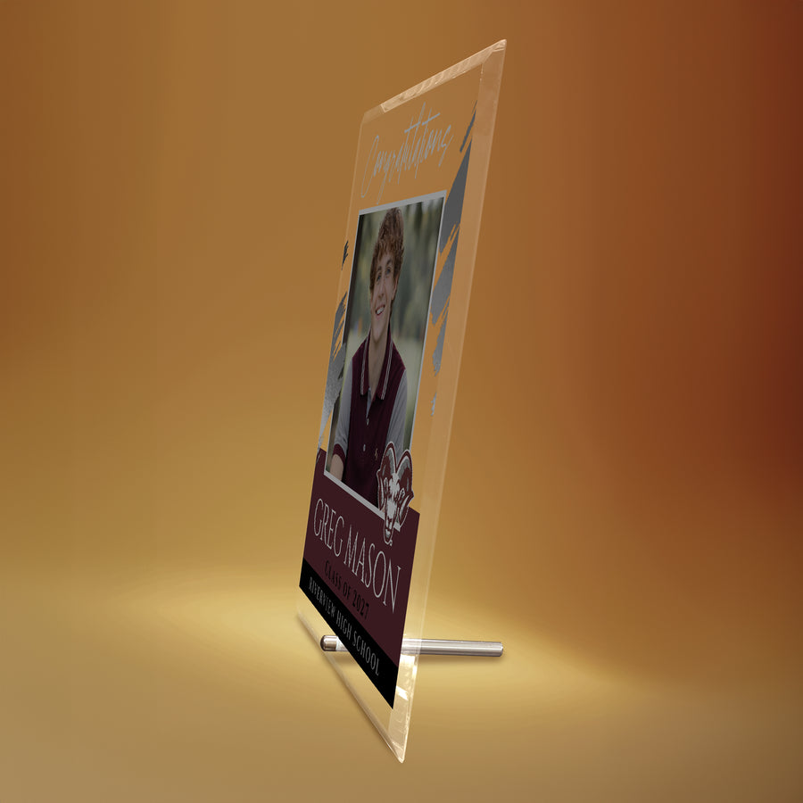 Riverview High School Glass Plaque Design 5