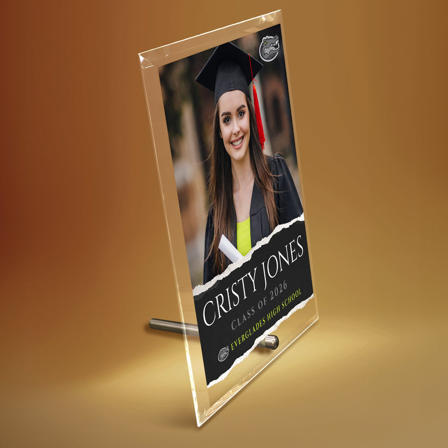 Everglades High School Glass Plaque Design 3