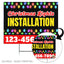 Christmas Lights Installation Yard Sign Design 1