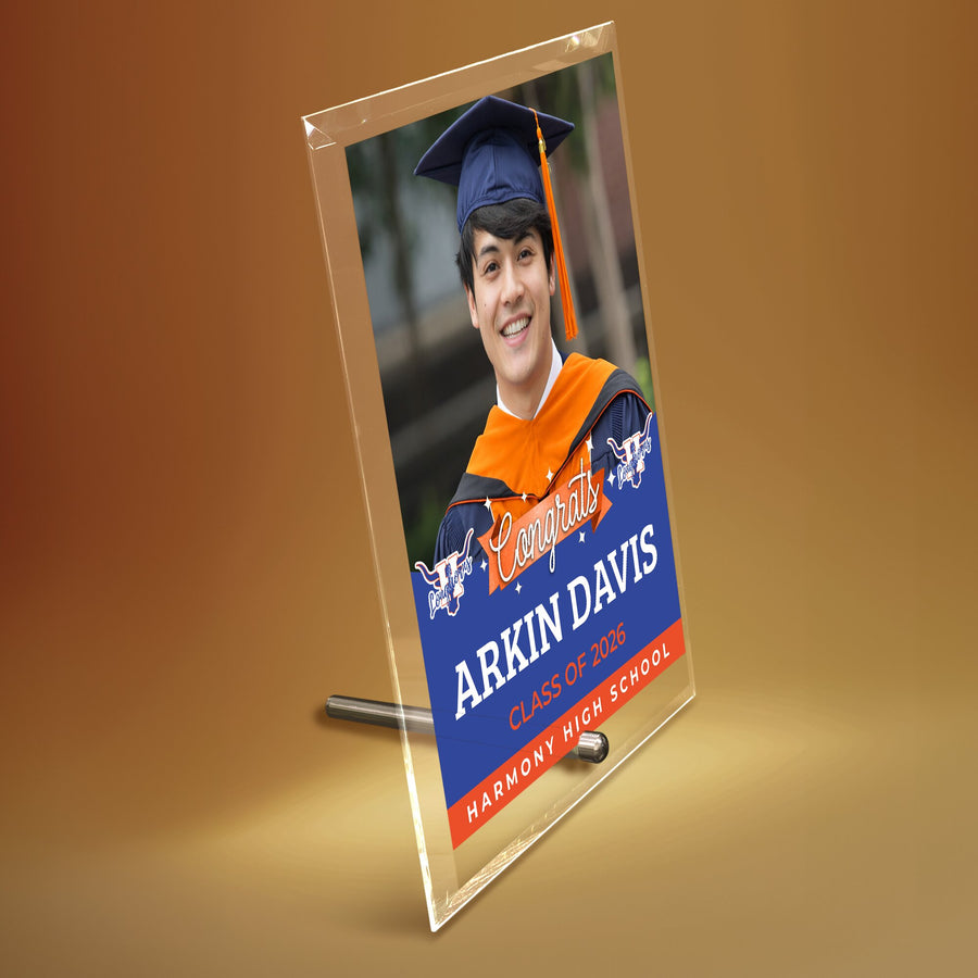 Harmony High School Glass Plaque Design 6