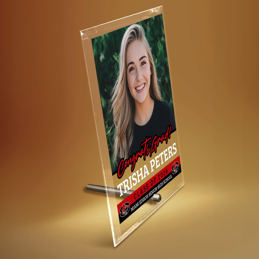 Miami Edison Senior High School Glass Plaque Design 2