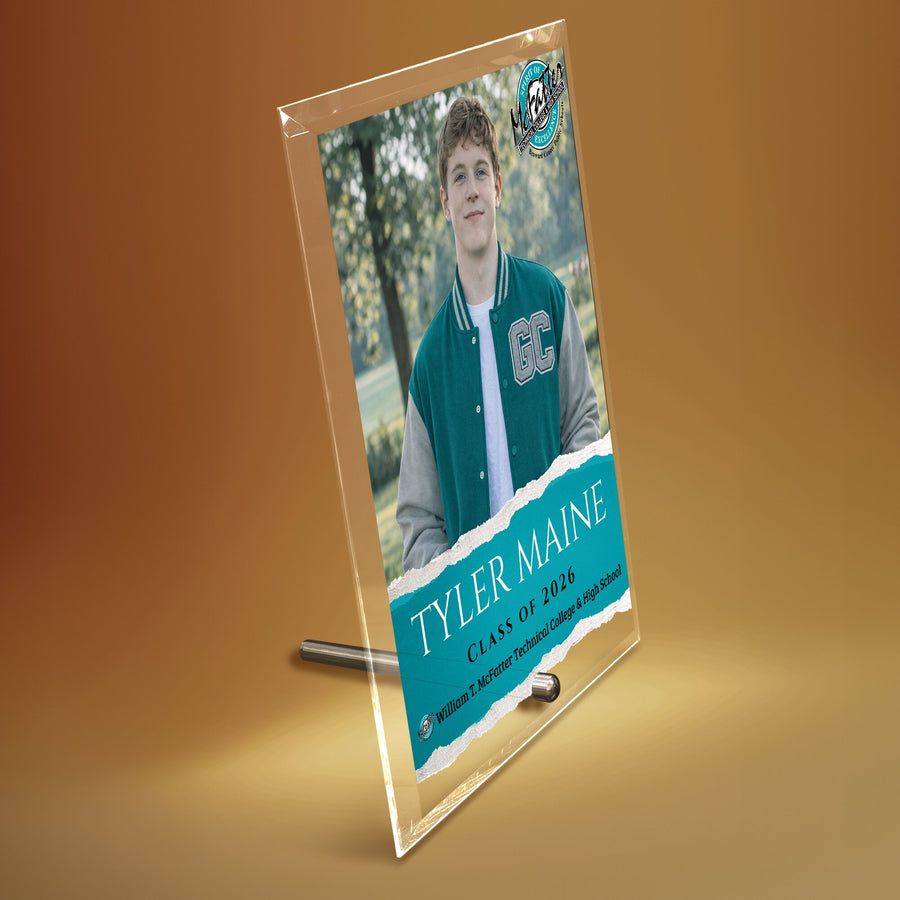 William T. McFatter Technical College & High School Glass Plaque Design 3