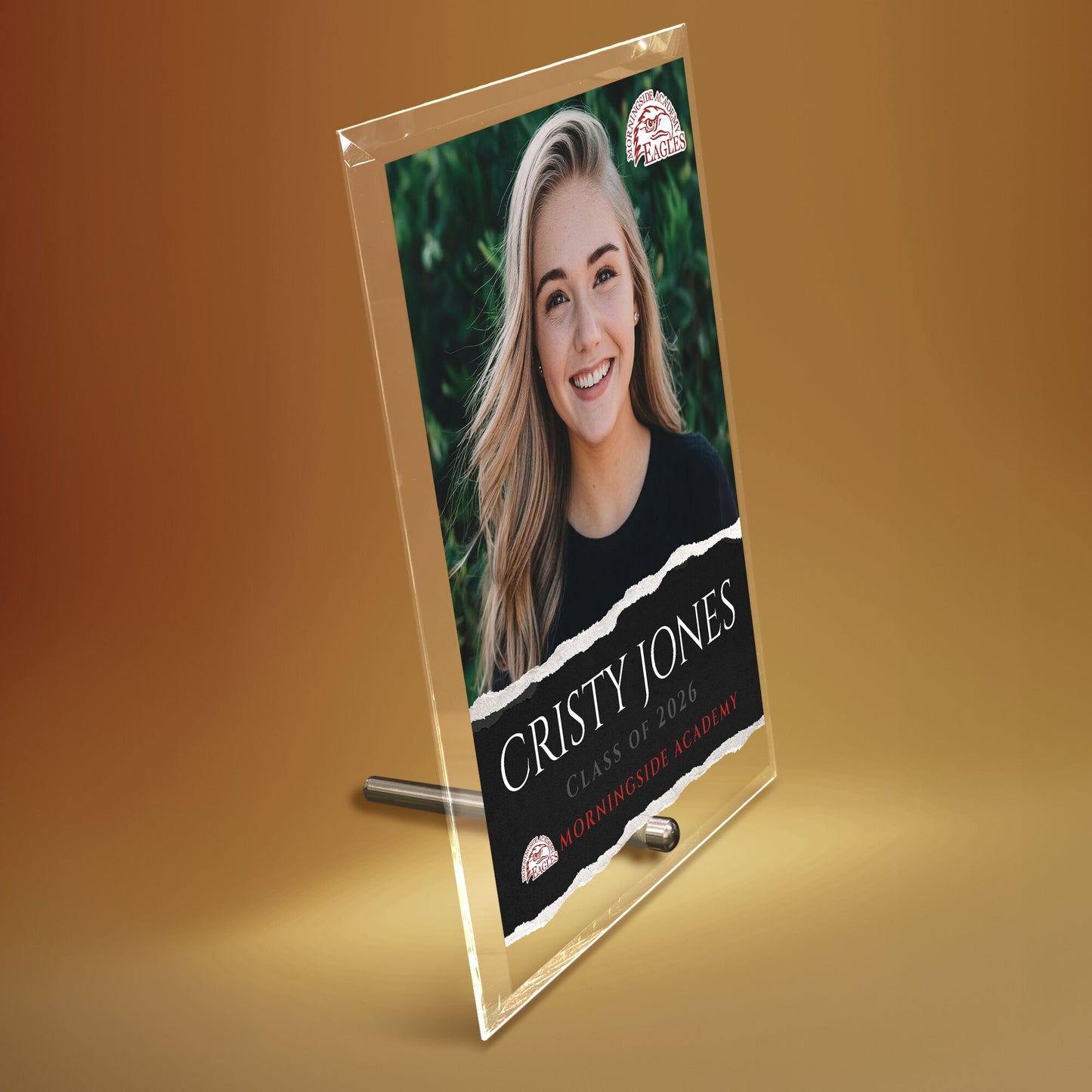 Morningside Academy Glass Plaque Design 3