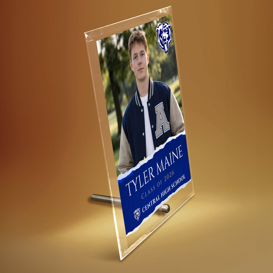 Central High School Glass Plaque Design 3
