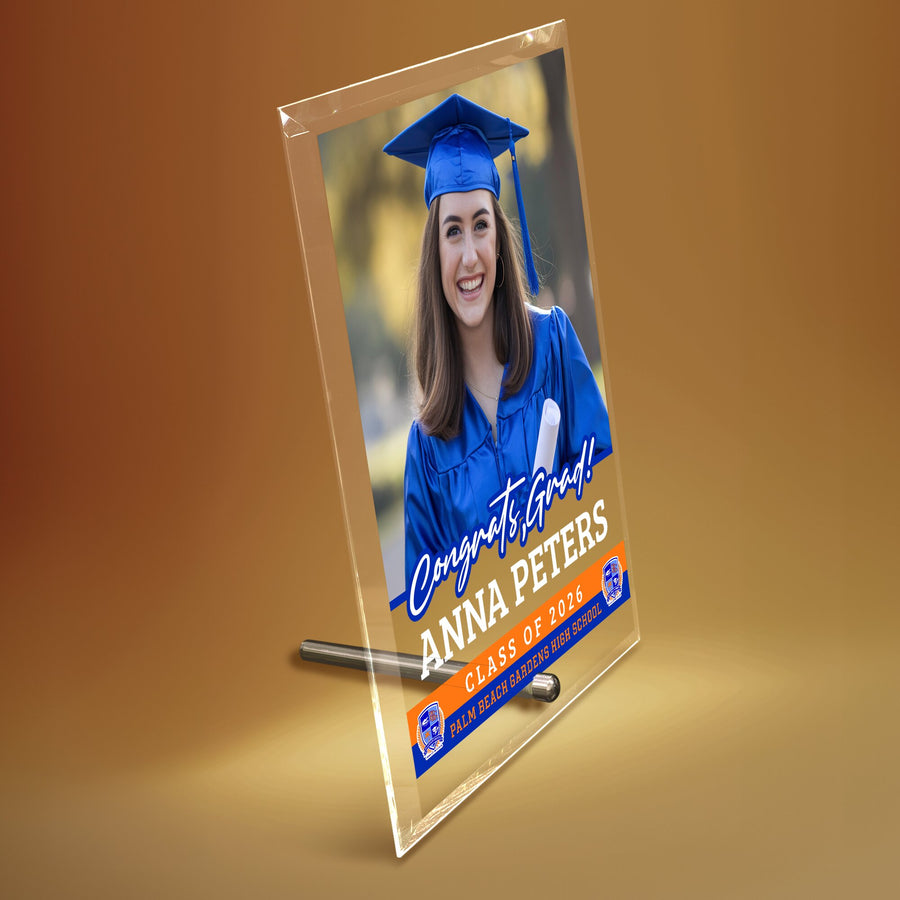 Palm Beach Gardens High School Glass Plaque Design 2