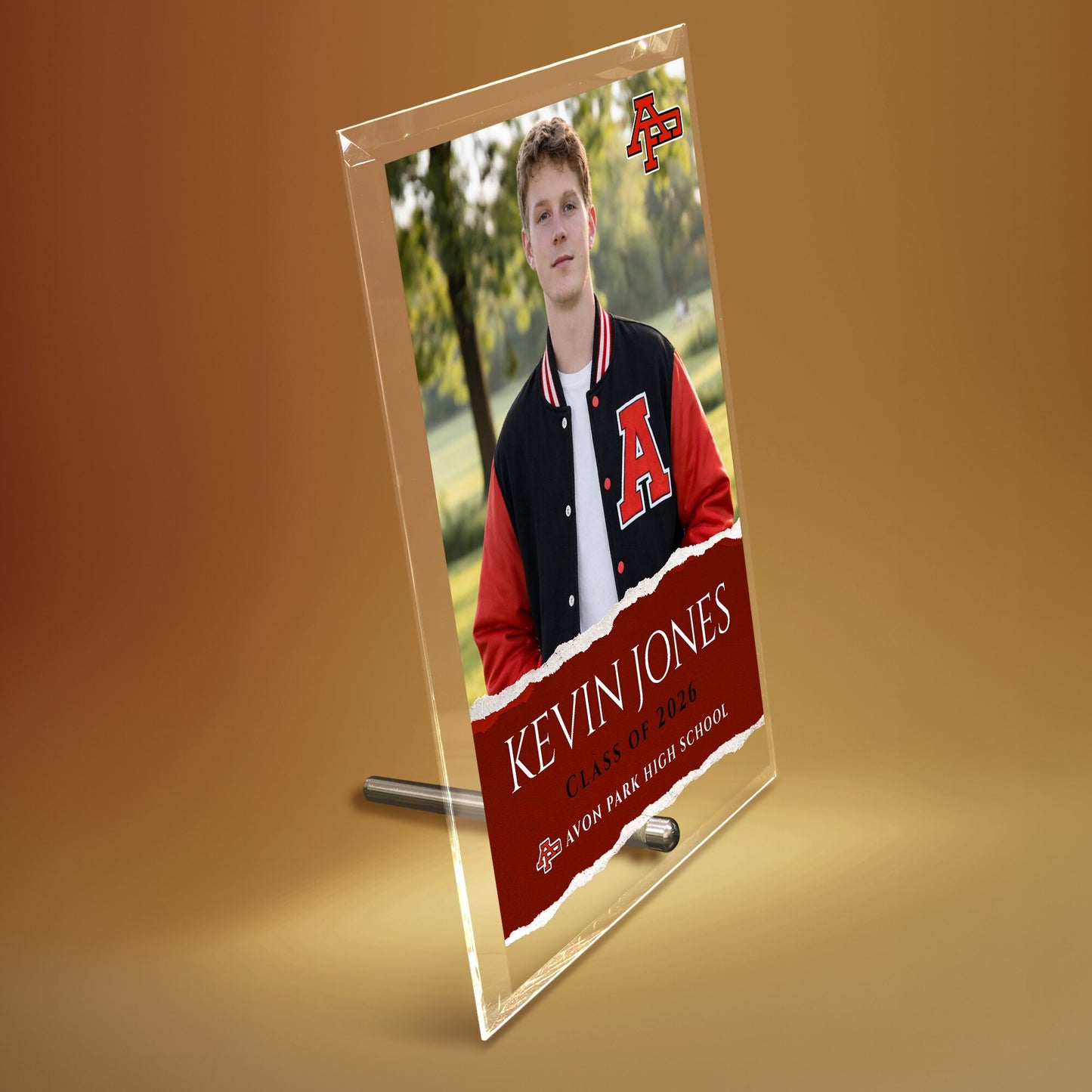 Avon Park High School Glass Plaque Design 3