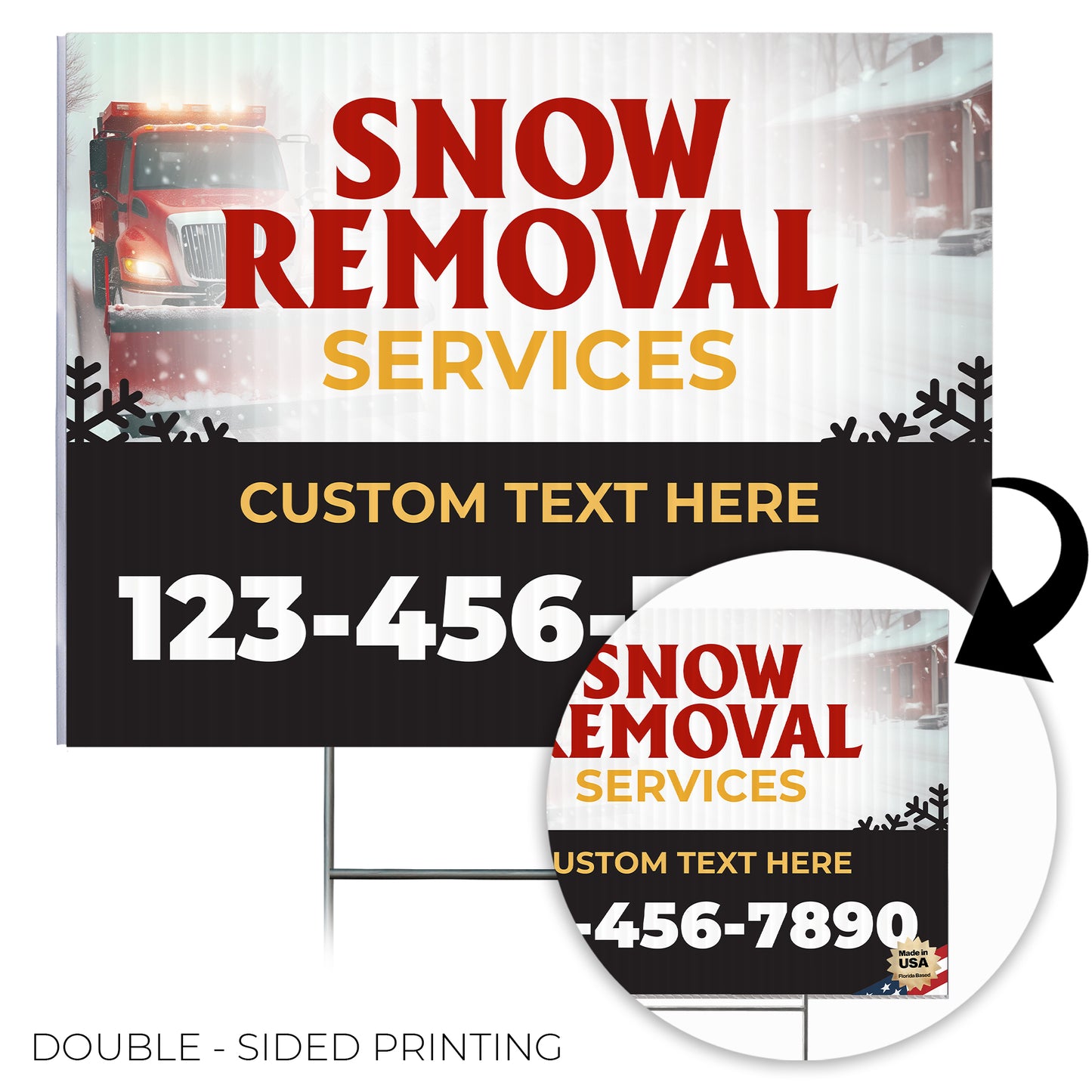 Snow Removal Yard Sign Design 8