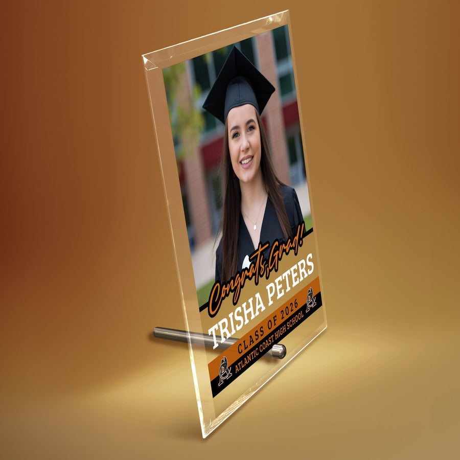 Atlantic Coast High School Glass Plaque Design 2