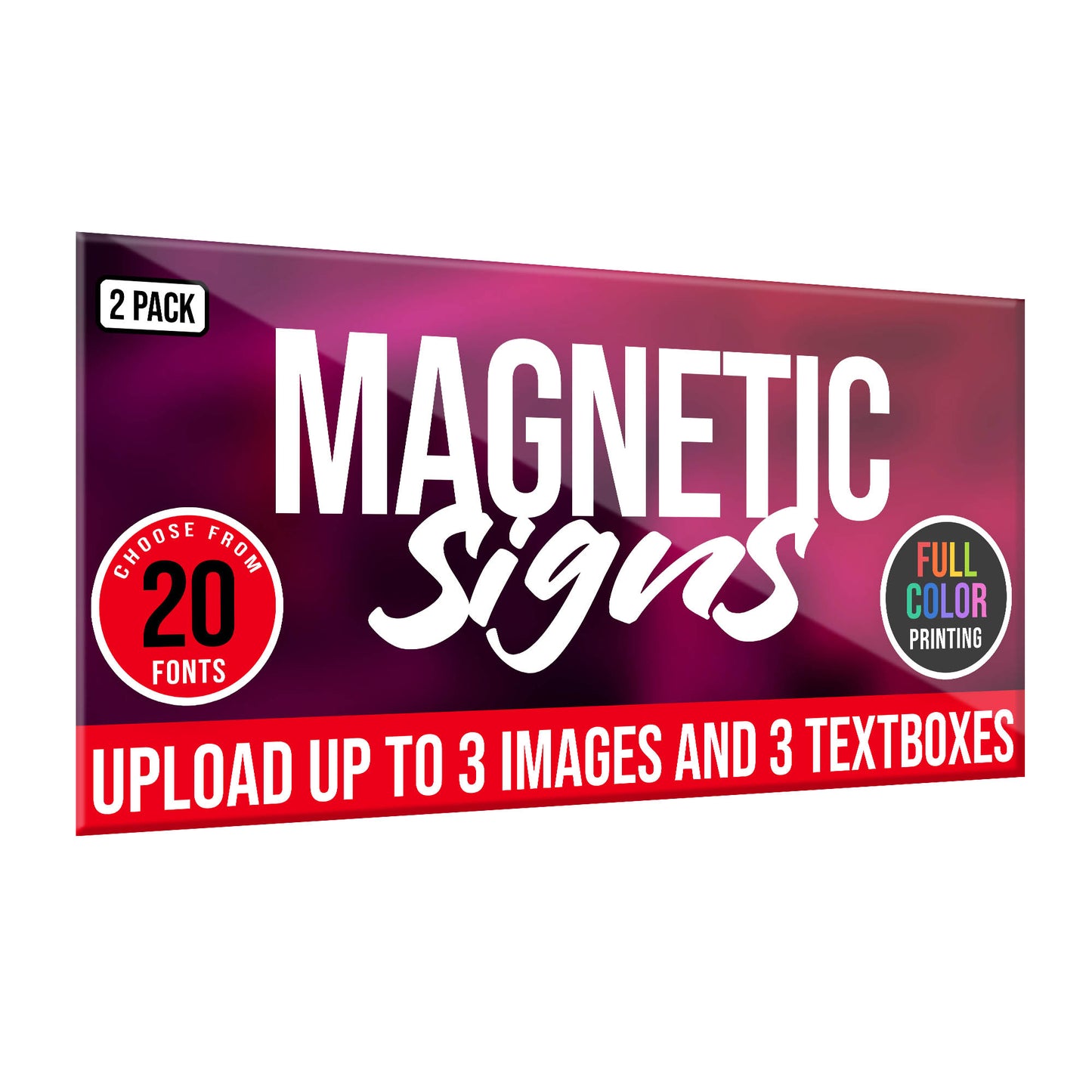 12"x24" Custom Magnet Signs in Full Color for Business and Advertising