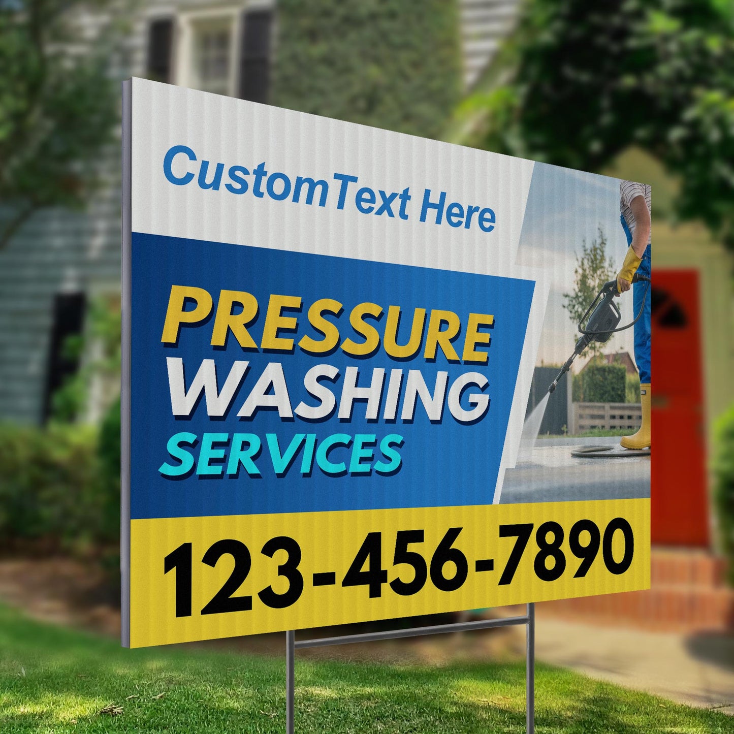 Pressure Washing Services Yard Sign Design 1 -  BFS-PWS-24X18-DS-D1-BFS-PWS--24X18-SS-D1