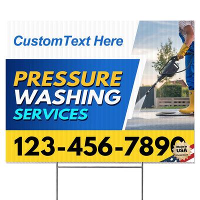 Pressure Washing Services Yard Sign Design 1 -  BFS-PWS-24X18-DS-D1-BFS-PWS--24X18-SS-D1
