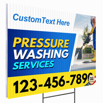 Pressure Washing Services Yard Sign Design 1 -  BFS-PWS-24X18-DS-D1-BFS-PWS--24X18-SS-D1
