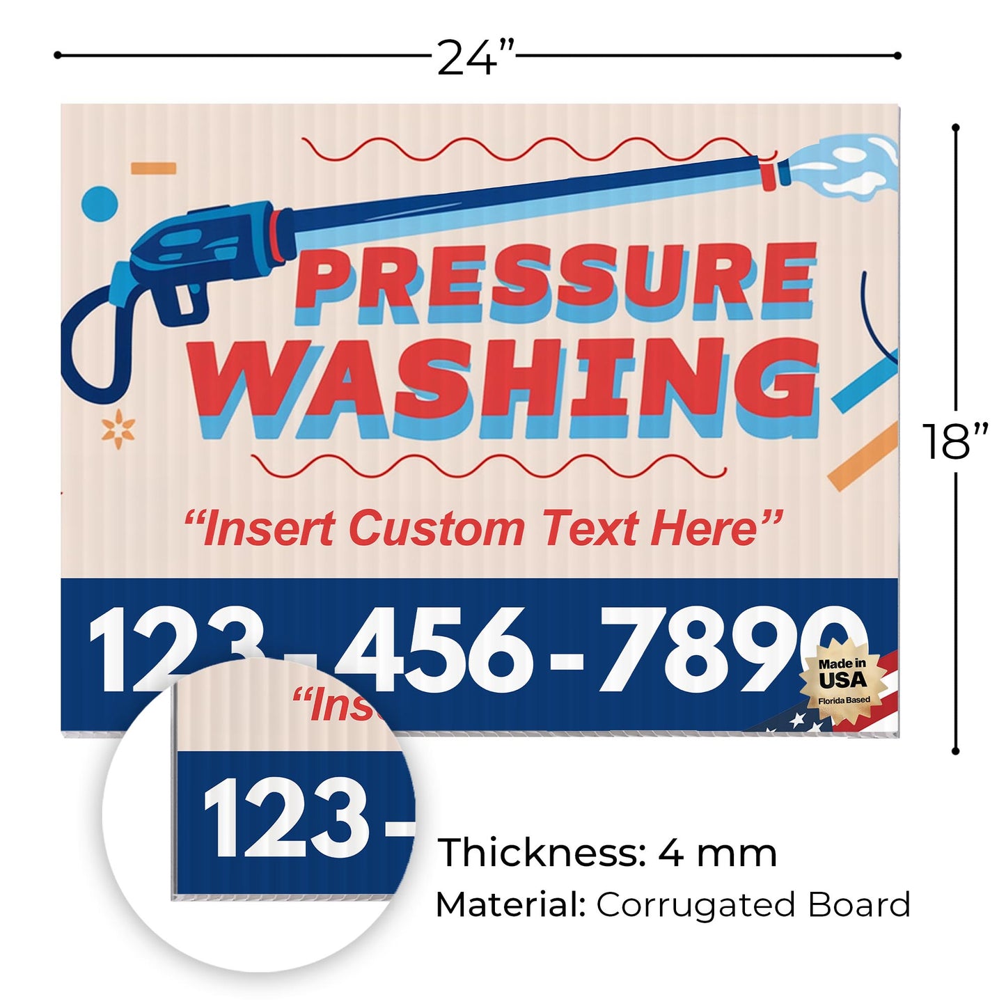 Pressure Washing Services Yard Sign Design 2 -  BFS-PWS-24X18-DS-D2-BFS-PWS--24X18-SS-D2