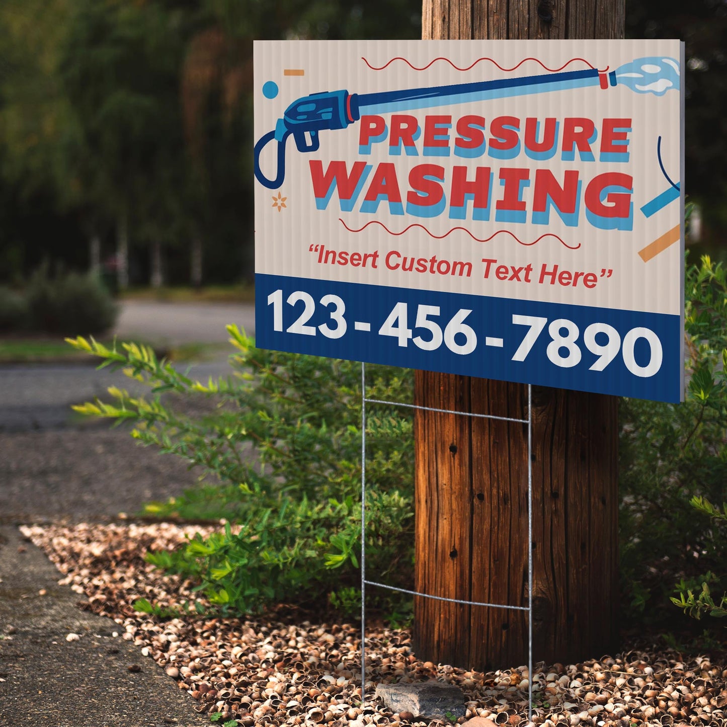 Pressure Washing Services Yard Sign Design 2 -  BFS-PWS-24X18-DS-D2-BFS-PWS--24X18-SS-D2