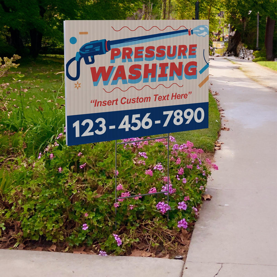 Pressure Washing Services Yard Sign Design 2 -  BFS-PWS-24X18-DS-D2-BFS-PWS--24X18-SS-D2