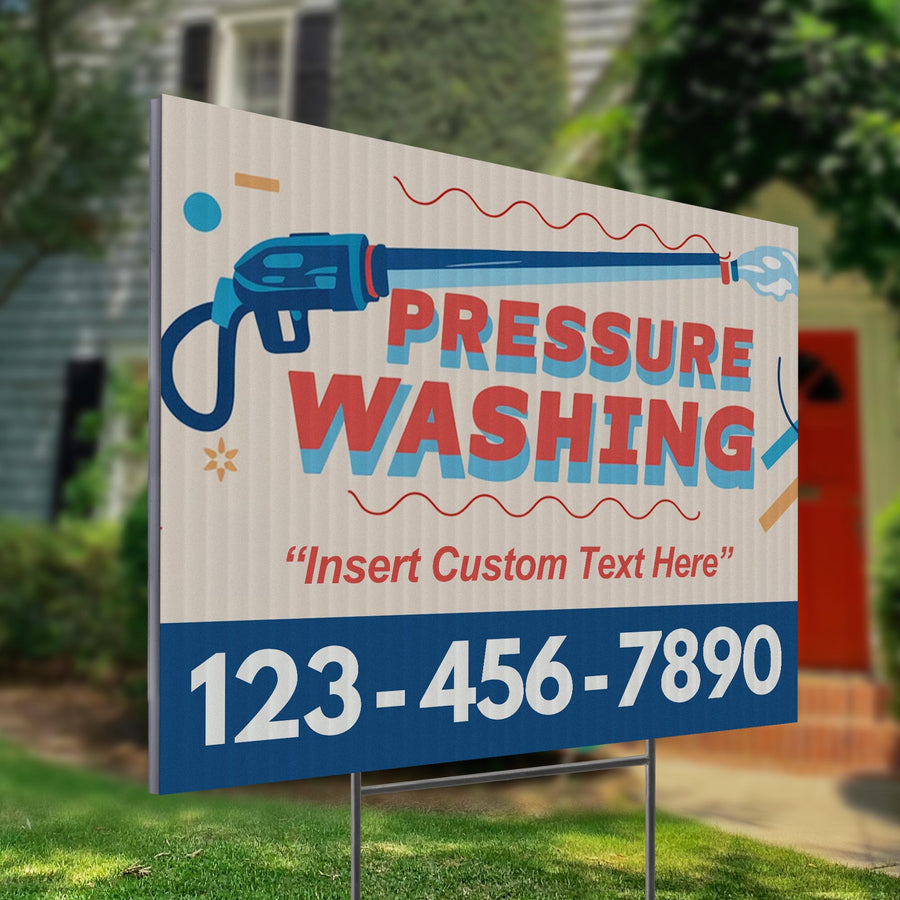 Pressure Washing Services Yard Sign Design 2 -  BFS-PWS-24X18-DS-D2-BFS-PWS--24X18-SS-D2