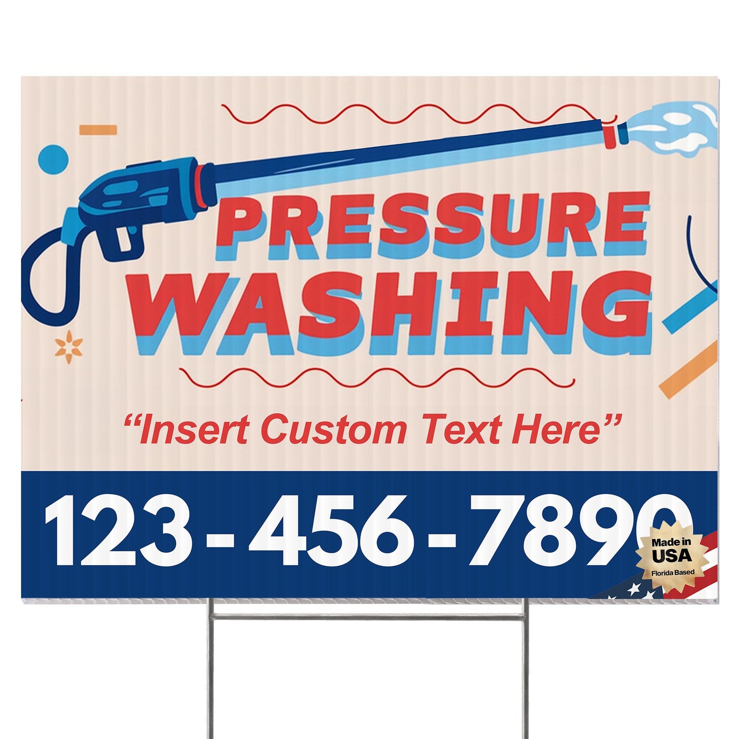 Pressure Washing Services Yard Sign Design 2 -  BFS-PWS-24X18-DS-D2-BFS-PWS--24X18-SS-D2