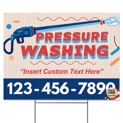 Pressure Washing Services Yard Sign Design 2 -  BFS-PWS-24X18-DS-D2-BFS-PWS--24X18-SS-D2