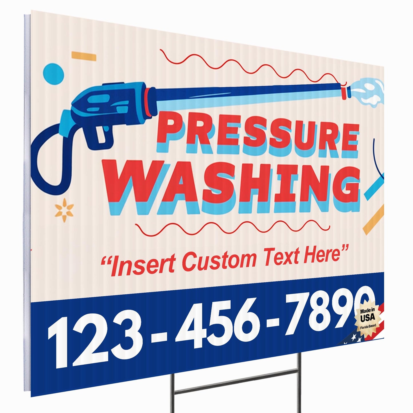 Pressure Washing Services Yard Sign Design 2 -  BFS-PWS-24X18-DS-D2-BFS-PWS--24X18-SS-D2