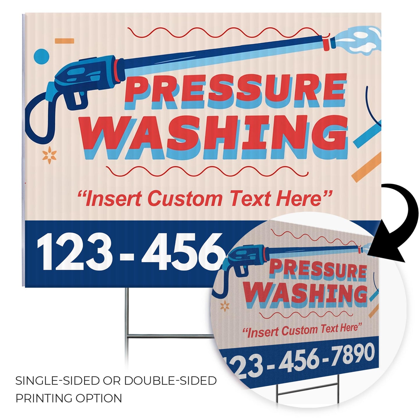 Pressure Washing Services Yard Sign Design 2 -  BFS-PWS-24X18-DS-D2-BFS-PWS--24X18-SS-D2